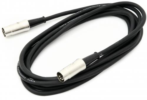 Hot-Wire-Kabel-MIDI-DIN-DIN-3-m-czarny Gewa 954346 Kabel DIN - DIN 3 m czarny