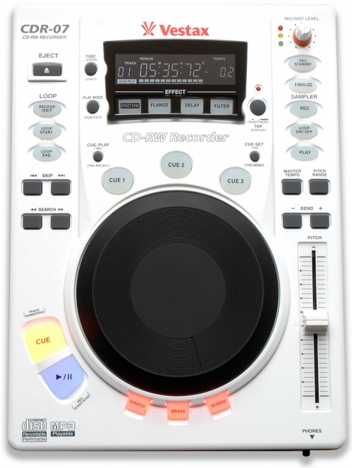 Vestax CDR-07 odtwarzacz CD scratch, MP3, nagrywarka