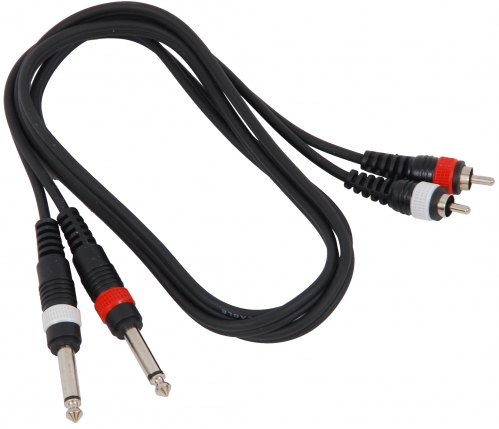 Hot-Wire-Basic-kabel-2xTS-2xRCA-15m Hot Wire Basic kabel 2xTS - 2xRCA 1.5m
