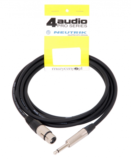 4Audio MIC2022 3m przew�d niesymetryczny XLR� TS