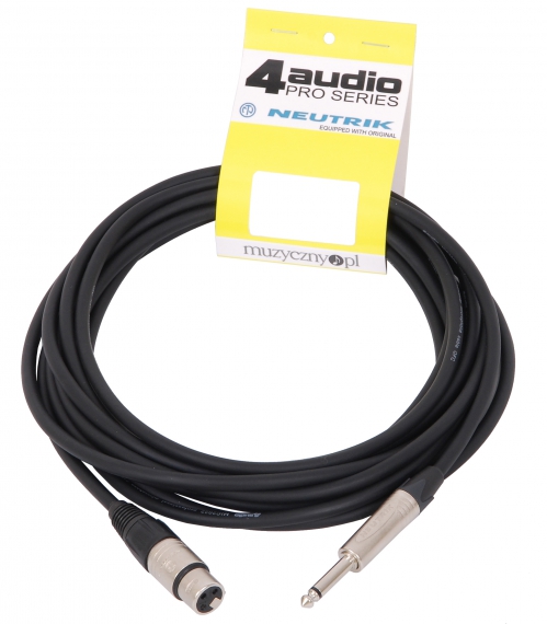 4Audio-MIC2022-6m-przewod-niesymetryczny-XLRz-TS 4Audio MIC2022 6m przewód niesymetryczny XLRż TS