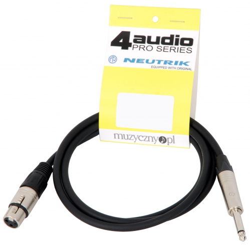 4Audio MIC2022 1,5m przew�d niesymetryczny XLR� TS (131368\4A-MIC-XFTS-01.5-PRO)