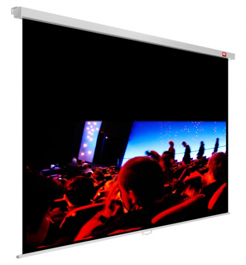 AvTek Cinema Pro 200MG,  ekran ręcznie rozwijany, wymiary cm - 200 x 200, obraz cm - 190 x 106,9