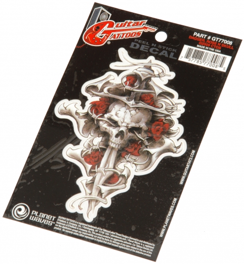Planet-Waves-GTR-TATTOODAGGER-ROSE-SKULL-naklejka-na-gitare Planet Waves GTR TATTOO-DAGGER ROSE SKULL- naklejka na gitarę