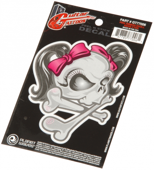 Planet-Waves-GTR-TATTOORIBBON-SKULL-naklejka-na-gitare Planet Waves GTR TATTOO-RIBBON SKULL- naklejka na gitarę