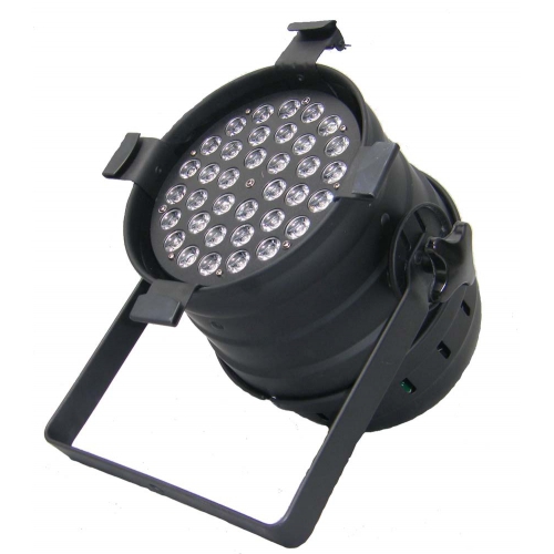 Flash PAR 64 LED 36 x 3W RGB DMX reflektor czarny