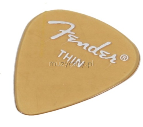 Fender California Clear thin SGold kostka gitarowa Fender California Clear thin SGold kostka gitarowa