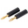 IXO S 534 poz�acane wtyki bananowe, para (czarne)