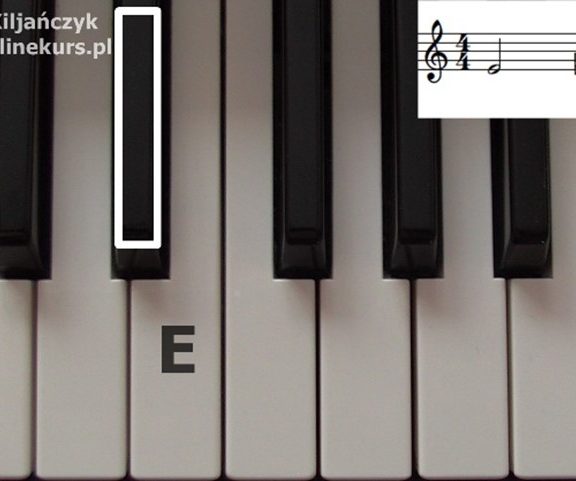 Nauka gry na keyboardzie – Położenie nut na pięciolinii i zapis dla prawej ręki