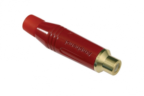 Amphenol ACJR-RED gniazdo RCA na kabel, czerwony