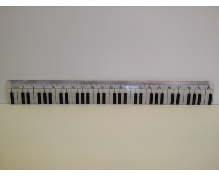 Zebra Music Linijka 20cm z klawiatura fortepianu