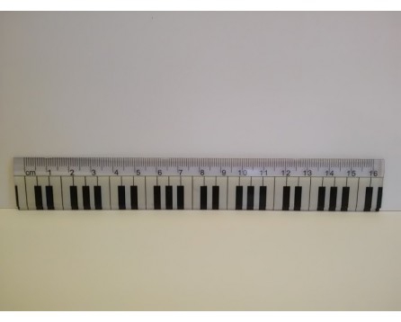 Zebra Music Linijka 16cm z klawiatura fortepianu