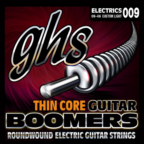 GHS Thin Core Guitar Boomers struny do gitary elektrycznej, Custom Light, .009-.046
