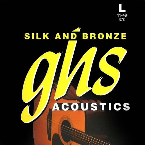 GHS Silk and Bronze struny do gitary akustycznej, Phosphor Bronze, Light, .011-.049