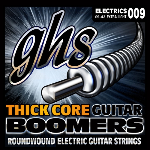 GHS Thick Core  Guitar Boomers struny do gitary elektrycznej, Extra Light, .009-.043