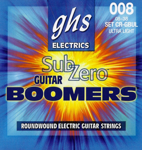 GHS Sub Zero Boomers struny do gitary elektrycznej, Ultra Light, .008-.038 - WYPRZEDA