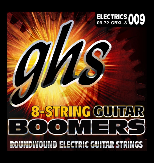 GHS Guitar Boomers struny do gitary elektrycznej, 8-str. Extra Light, .009-.072