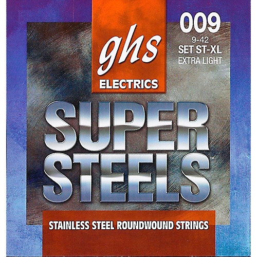 GHS SUPER STEELS struny do gitary elektrycznej, Extra Light, .009-.042