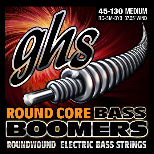 GHS Round Core Bass Boomers struny do gitary basowej, 5-str. Medium, .045-.130
