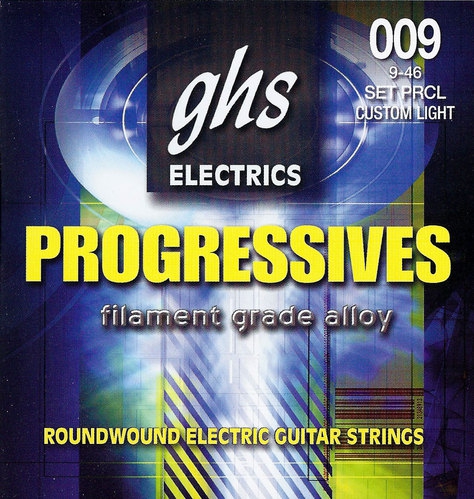 GHS PROGRESSIVES struny do gitary elektrycznej, Custom Light, .009-.046