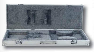 Rockcase RC 10803 SA futera Flight Case do gitary elektrycznej, 101 cm x 33.5 cm x 7.5 cm, srebrny aluminiowy