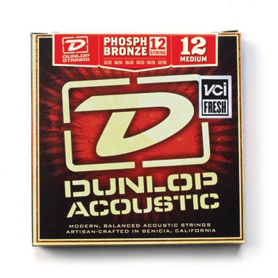 Dunlop struny do gitary akustycznej, 12strunowej 12-52 phosphore bronze