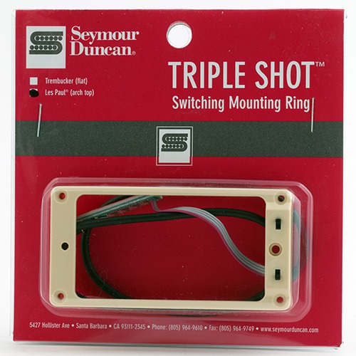 Seymour Duncan STS 2S CRE Triple Shot, Switching Mounting Ring Set, Arched - Creme