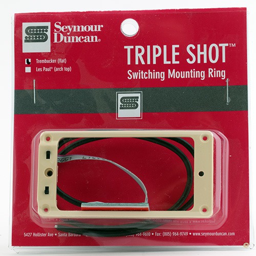 Seymour Duncan STS 1 BLK Triple Shot, Neck/Bridge Switching Mounting Ring, Flat/Trembucker - Creme