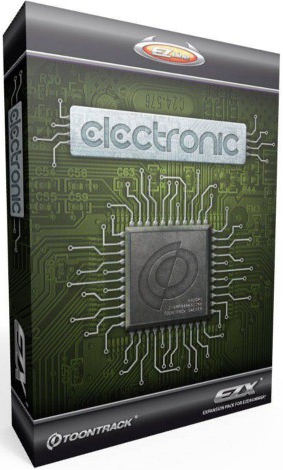 Toontrack EZX Electronic biblioteka brzmie [EZdrummer, Superior Drummer], klasyczne i nowoczesne elektroniczne brzmienia perkusyjne, 33 zestawy, pakiet do wszystkich gatunkw muzyki elektronicznej, gwny projektant ″ Richard Devine