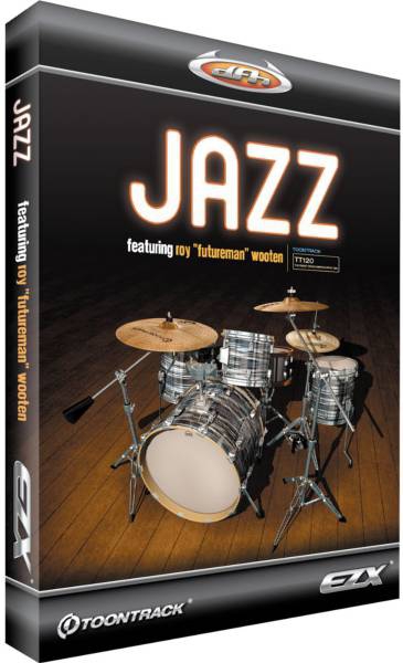 Toontrack EZX Jazz biblioteka brzmie [EZdrummer, Superior Drummer], nagrane przez Roya ′Futerman′ Wootena, zarejestrowane w Blackbird Studio Nashville USA