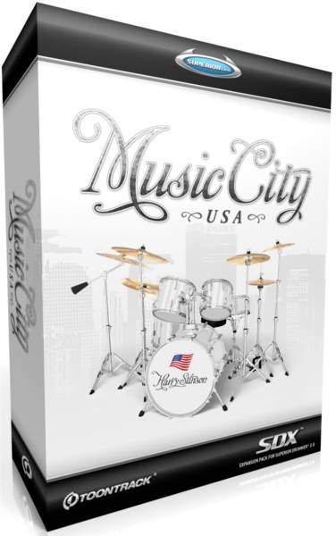 Toontrack SDX Music City USA biblioteka brzmie [Superior Drummer], Rock, Reggae, Metal, Punk, Gospel, Polka, Country, produkcja Harry Stinson i Chuck Ainlay