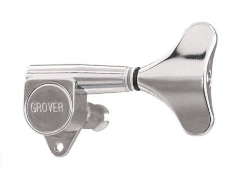 Grover Mini Bass Machine Heads, Chrome / 4-in-Line klucze gitarowe