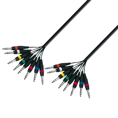 Adam Hall Cables K3 L8 PP 0300 - Kabel Multicore 8 x jack mono 6,3 mm - 8 x jack mono 6,3 mm, 3 m