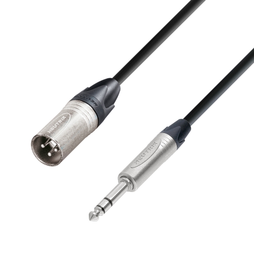 Adam Hall Cables K5 BMV 0100 - przewd mikrofonowy Neutrik XLR mskie - jack stereo 6,3 mm, 1 m
