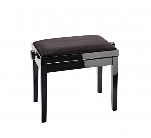 K&M 13901-100-21 awa do pianina, czarny poysk, siedzisko czarny aksamit