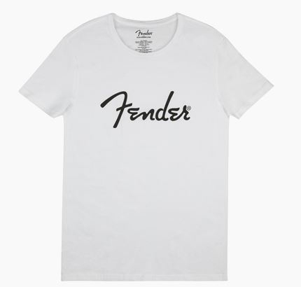 Fender Spaghetti Logo Men′s Tee, White, XL