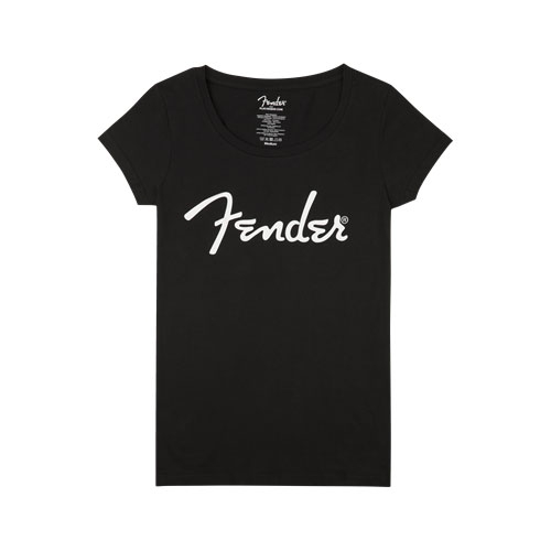 Fender Spaghetti Logo Women′s Tee, Black, Small koszulka