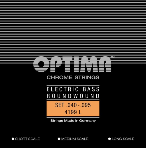 Optima 4199L (680505) struny do gitary basowej Chrome Strings. Round Wound Medium Scale Komplet