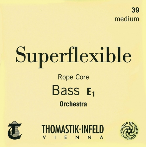 Thomastik (644433) struny do kontrabasu Superflexible Rope Core - Fis/F# 4/4 - 39S