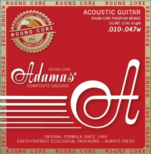 Adamas (664609) Phosphor Bronze Historic Reissue Round Core, struny do gitary akustycznej - 12-str. Light .010-.047