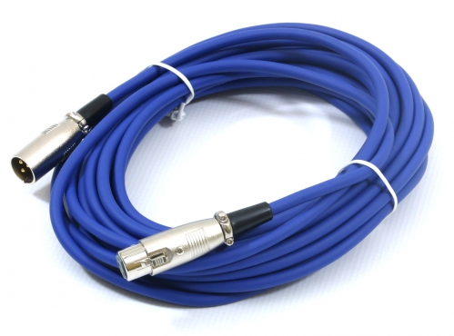 Monacor MEC-1000/BL kabel XLR-XLR 10m, niebieski