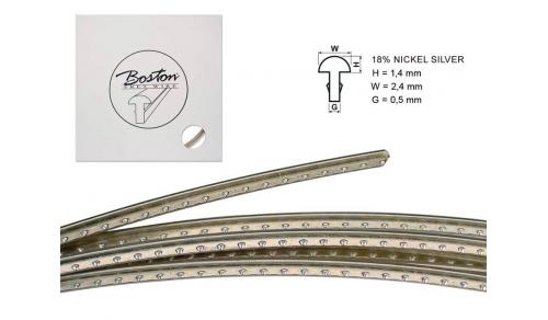 Boston drut progowy fretwire, 18% nickel silver, h=1,4 w=2,4 g=0,5mm, (1 mb)
