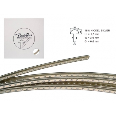 Boston drut progowy fretwire, 18% nickel silver, h=1,5 w=3,0 g=0,6mm, (1 mb)