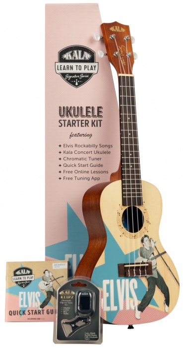Kala Learn To Play Elvis Rockabilly ukulele koncertowe - WYPRZEDA
