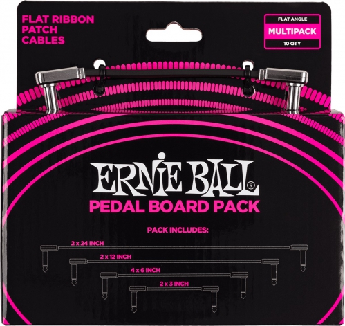 Ernie Ball 6224 Multi-Pack zestaw kabli gitarowych 2 x 7,62 cm, 4 x 0,15 m, 2 x 0,30 m, 2 x 0,60 m