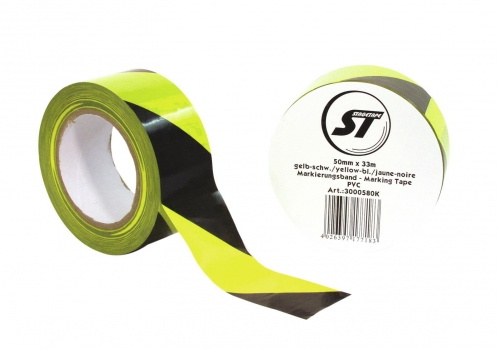 Gaffa 3000580K Marking Tape PVC yellow/black - tama klejca ostrzegawcza - to-czarna