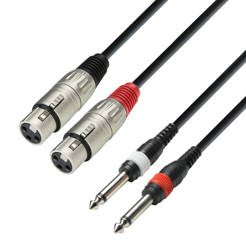 Adam Hall Cables K3 TFP 0300 - kabel 2xTS / 2xXLR, 3 m