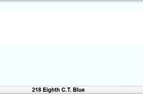 Lee 218 Eighth C.T.Blue (1/8) filtr barwny folia - arkusz 50 x 60 cm