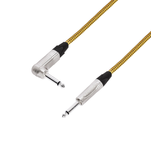 Adam Hall Cables K5 IRP 0600 VINTAGE- Kabel instrumentalny Neutrik jack mono 6,3 mm - jack mono 6,3 mm wtyczka ktowa, 6 m