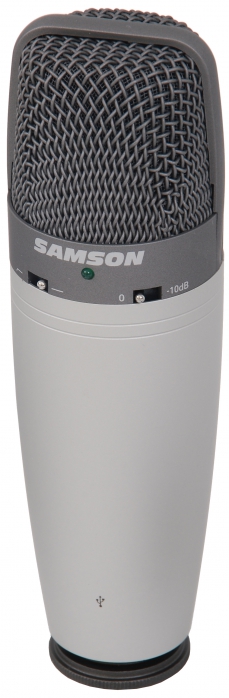Samson C03U mikrofon pojemnociowy USB z uchwytem  + oprogramowanie Cakewalk Sonar LE + statyw + kabel USB